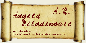 Angela Miladinović vizit kartica